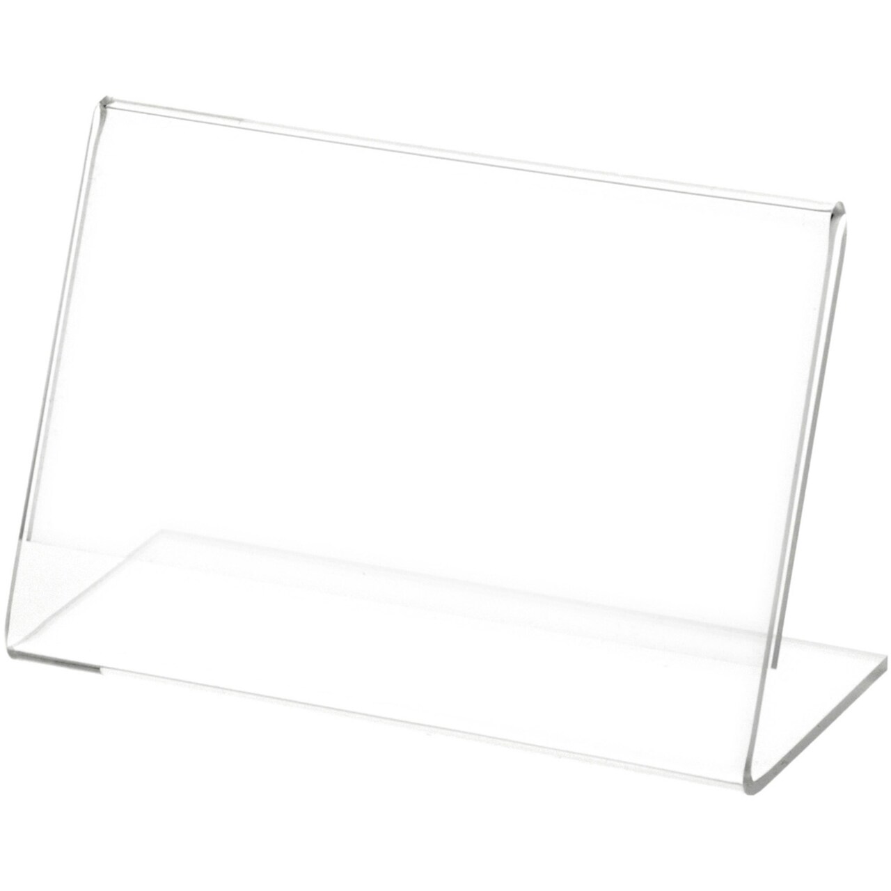 Plymor Clear Acrylic Sign Display / Literature Holder (Angled), 5" W x 3" H